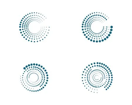Halftone circle dots vector Stock Illustration