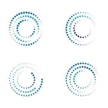 Halftone circle dots vector Stock Illustration