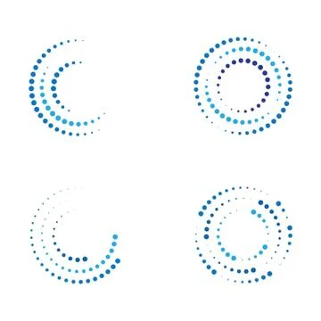 Halftone circle dots vector 스톡 일러스트