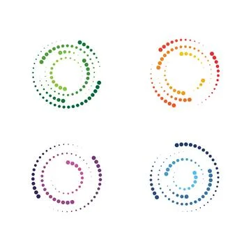 Halftone circle dots vector Stock Illustration