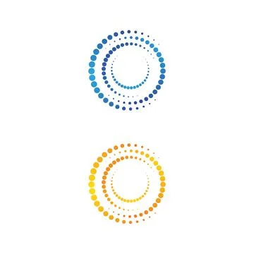 Halftone circle dots vector Stock Illustration