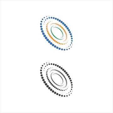 Halftone circle dots vector Stock Illustration