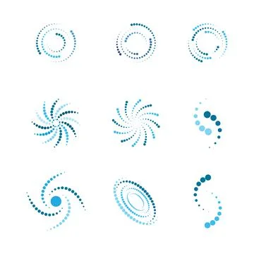 Halftone circle dots vector Stock Illustration