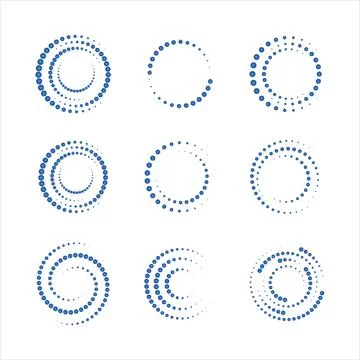 Halftone circle dots vector イラスト素材