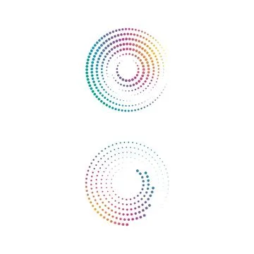 Halftone circle dots vector Stock Illustration