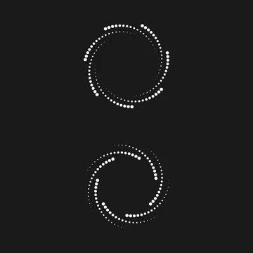 Halftone circle dots vector Illustrazione stock