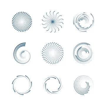 Halftone circle dots vector Stock Illustration