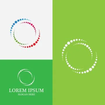 Halftone circle dots vector illustration 库存插图