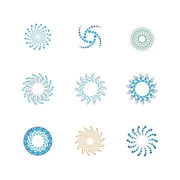 Halftone circle dots vector illustration Stock Illustration