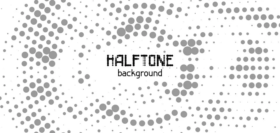 Halftone circle dotted background. Random modern halftone circle dot texture. Illustrazione stock