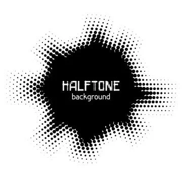 Halftone circle dotted background. Random modern halftone circle dot texture. Illustrazione stock