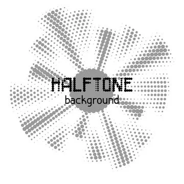 Halftone circle dotted background. Random modern halftone circle dot texture. Stock-Illustration
