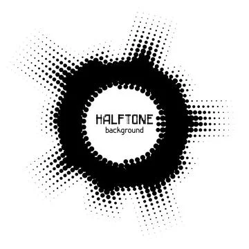 Halftone circle dotted background. Random modern halftone circle dot texture. Illustrazione stock