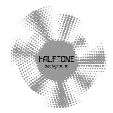 Halftone circle dotted background. Random modern halftone circle dot texture. Illustrazione stock