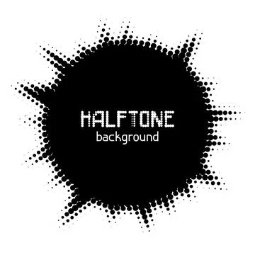 Halftone circle dotted background. Random modern halftone circle dot texture. Illustrazione stock