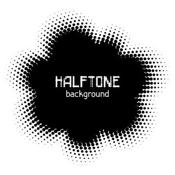 Halftone circle dotted background. Random modern halftone circle dot texture. Illustrazione stock