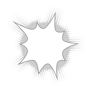 Halftone circle dotted cartoon background. Comic speech bubble with radial .. Stock Illustration