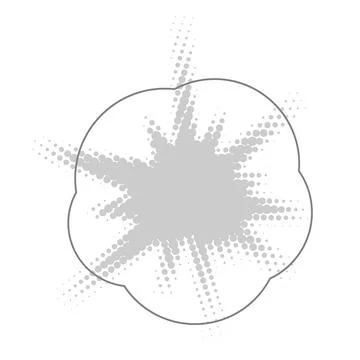 Halftone circle dotted cartoon background. Comic speech bubble with radial .. Stock Illustration