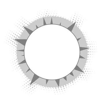 Halftone circle dotted cartoon background. Comic speech bubble halftone circl 스톡 일러스트