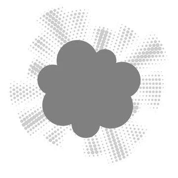 Halftone circle dotted cartoon background. Comic speech bubble halftone circl 스톡 일러스트