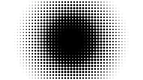 Halftone circle, duotone dot pattern on white background Stock Illustration