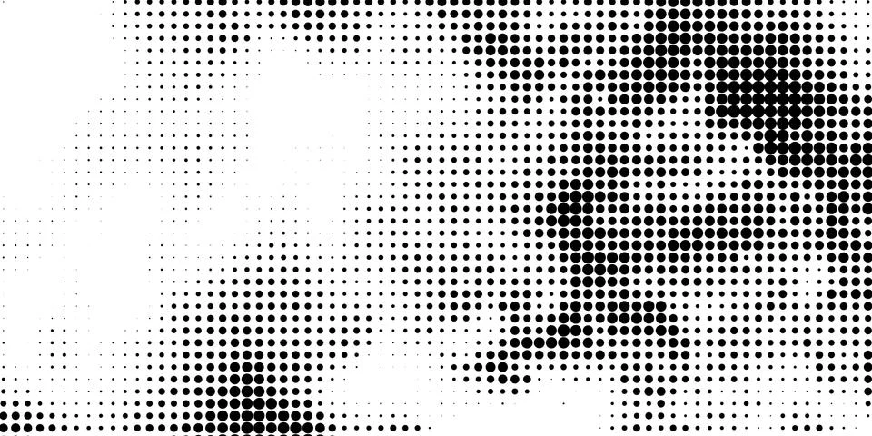 Halftone Circle Fade Effect. Halftone Simple Pattern. Pop-Art Halftone Gradie Stock Illustration