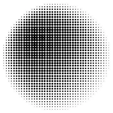 Halftone Circle Halftone Circle Texture Isolated on White Background Copyr... Foto stock