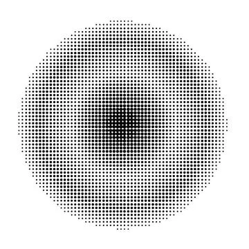 Halftone Circle Halftone Decorative Circle Isolated on White Background Co... Foto stock