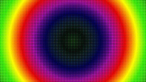 Halftone Circle Rainbow Gradient Dotted Radial Pattern Graphic 스톡 일러스트