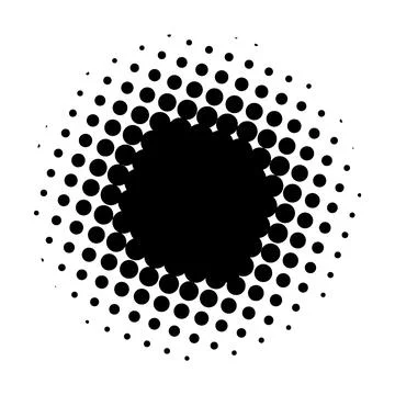 Halftone circle, vector background and vintage style Stock Illustration