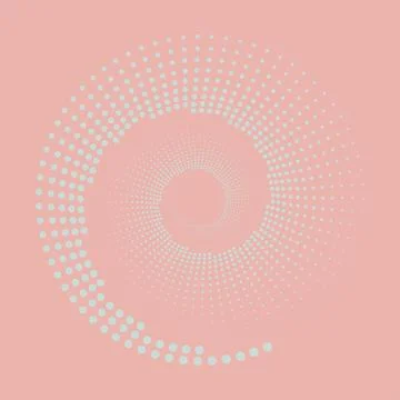 Halftone circle vector frame with abstract random dots, logo emblem, design Stock Illustration