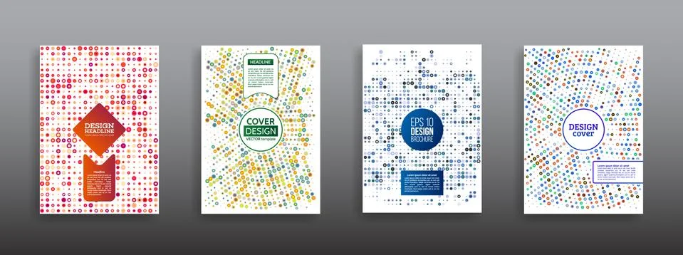 Halftone circle vector frame with colorful abstract random dots. 스톡 일러스트