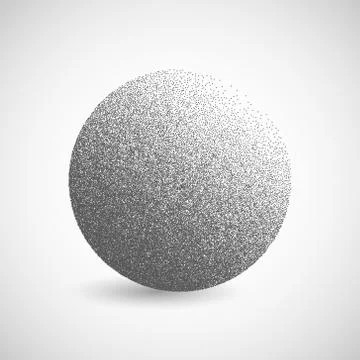 Halftone circle vector logo symbol, icon, design. abstract dotted globe illus 스톡 일러스트