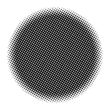 Halftone circle vector symbol icon design. Stock Illustration