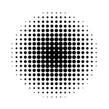 Halftone circles. Abstract halftone background. Black circles. イラスト素材