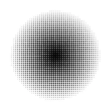 Halftone circles. Abstract halftone background. Black circles. Stock Illustration