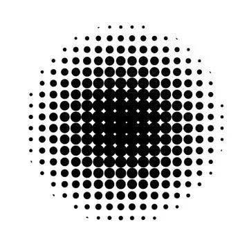 Halftone circles. Abstract halftone background. Black circles. Stock Illustration