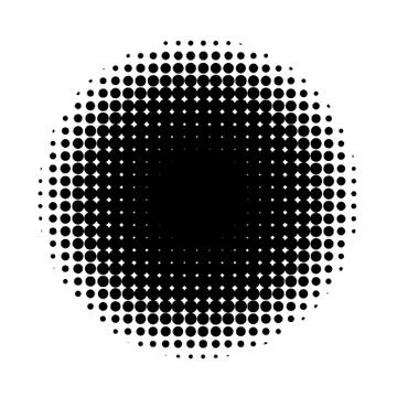 Halftone circles. Abstract halftone background. Black circles. Stock Illustration