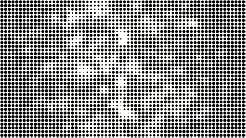 Halftone Circles Converging and Expanding Effect Stock Footage 309459028