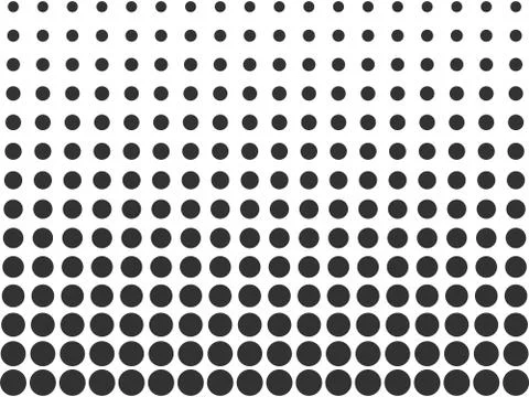Halftone, circles, dots, transition pattern. Vector illustration. Stock Illustration