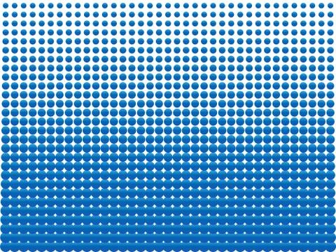 Halftone, circles, dots, transition pattern. Vector illustration. Stock Illustration