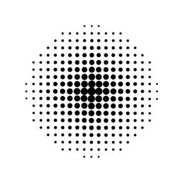 Halftone circles, halftone dot pattern. Vector illustration. 스톡 일러스트