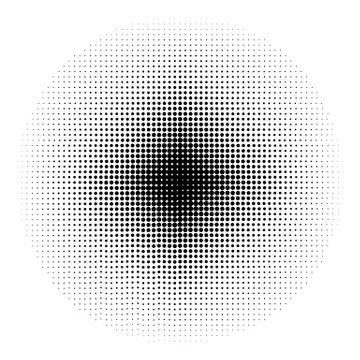Halftone circles, halftone dot pattern. Vector illustration. 스톡 일러스트