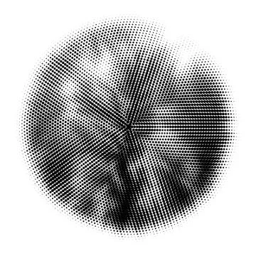 Halftone circles, halftone pattern . Dot vector illustration Stock Illustration