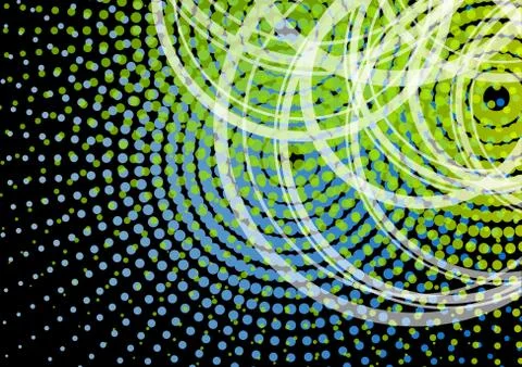 Halftone circles Stock Illustration