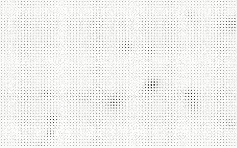 Halftone circles pattern in random groups creating abstract shapes over whi.. 스톡 일러스트