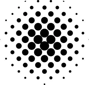 Halftone circles size, circles gradations dot pop, art pattern Stock Illustration