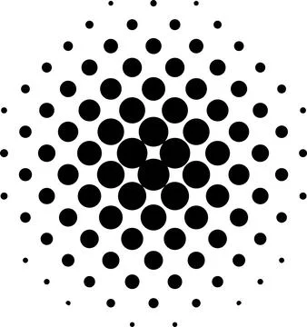 Halftone circles size circles gradations dot pop, art pattern Illustrazione stock