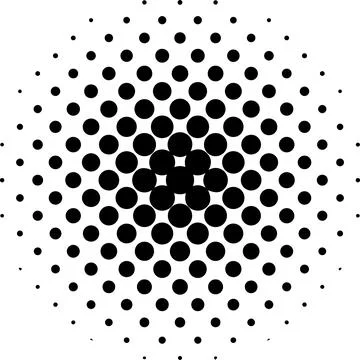 Halftone circles size circles gradations, dot pop art pattern Stock Illustration