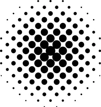Halftone circles size circles gradations dot, pop art pattern Stock Illustration